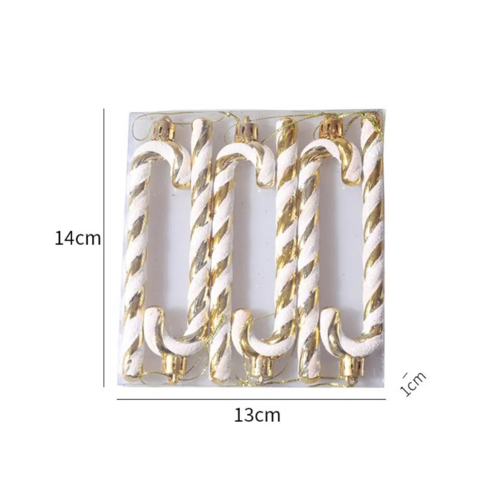 6Pcs Christmas Tree Ornaments Candy Cane Stripe Plastic Xmas Tree Hanging Pendants Holiday Party ... | Walmart (US)