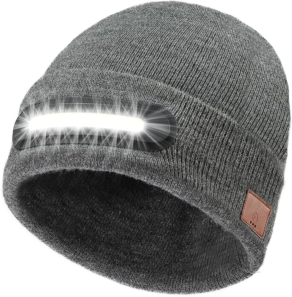 RANCOVY LED Beanie with Light, Unisex USB Rechargeable Headlamp Beanie Flashlight Beanie Hat for ... | Amazon (US)
