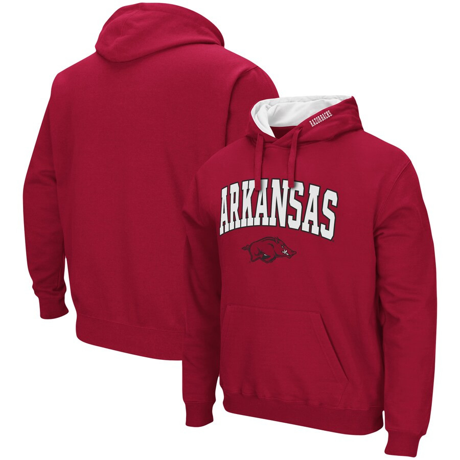 Arkansas Razorbacks Colosseum Arch & Logo 3.0 Pullover Hoodie - Cardinal | Fanatics