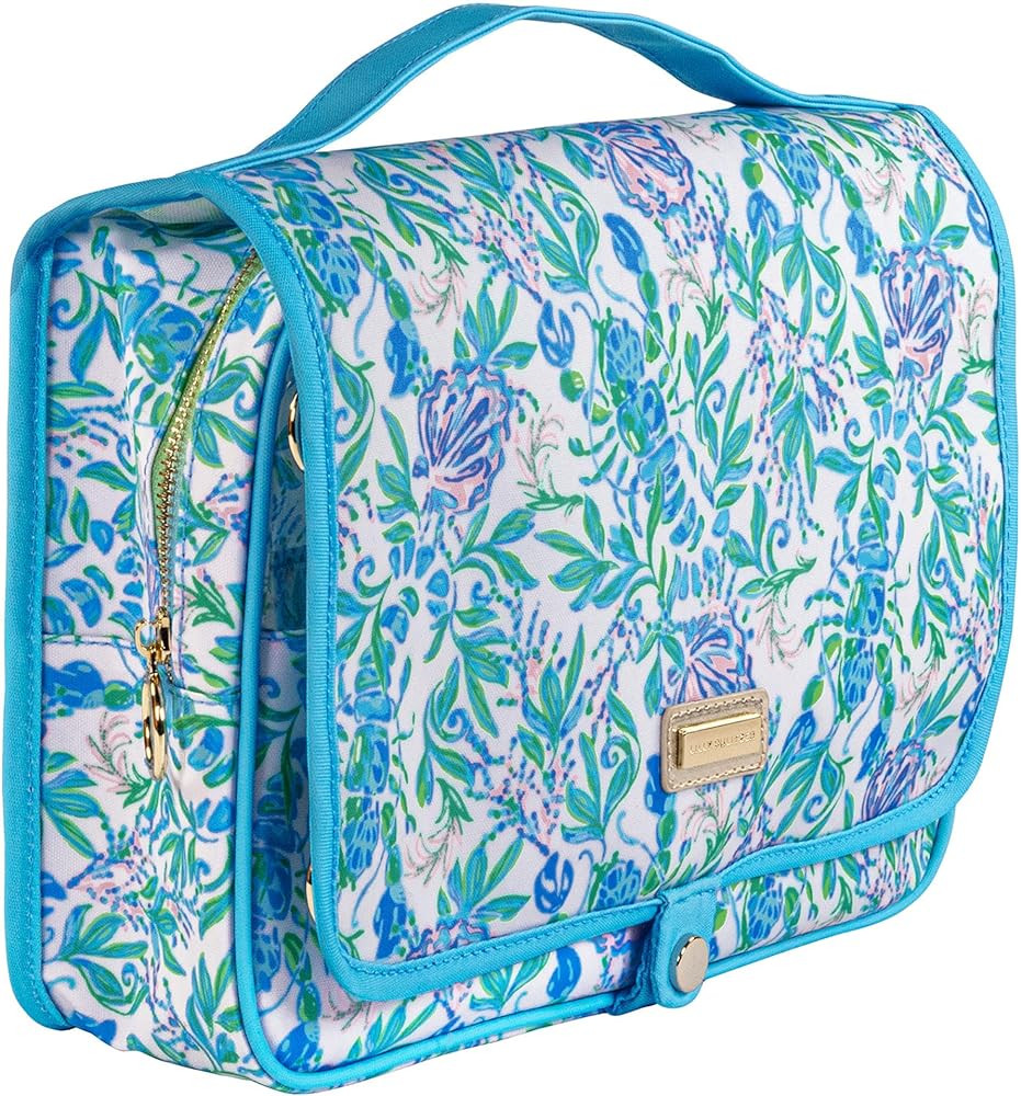 Lilly Pulitzer Travel Toiletry Bag with Handle, Pockets, and Zipper, Hanging Travel Organizer for... | Amazon (US)
