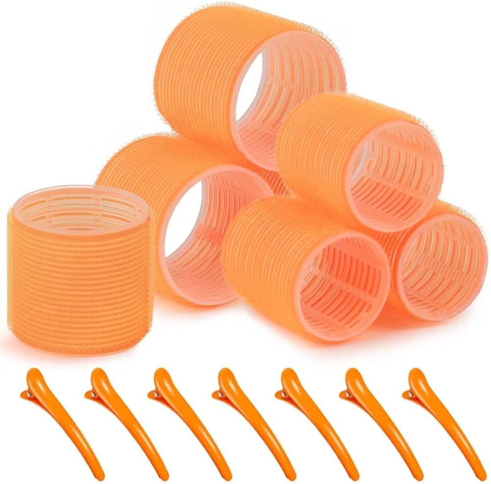 Self grip hair roller set,Hair roller set 7 pcs,Heatless hair curlers,Hair rollers for Long hair,... | Amazon (US)
