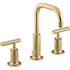 KOHLER K-14406-4-2MB Purist Bathroom Sink Faucet, Widespread Low Lever Handles and Low Gooseneck ... | Amazon (US)
