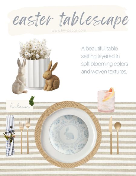 Elevate your Easter table with a timeless and transitional tablescape! 

#LTKSeasonal #LTKhome #LTKstyletip