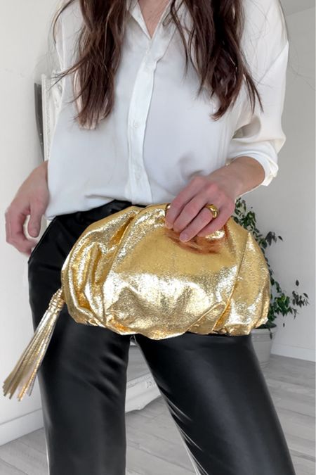 A pop up gold for any holiday outfit ✨ or all year cool street style spark ⚡️ 

Golden bag, gold bag, gold clutch, cool metallic bag, metallic bag, color block bag, gold hand bag, bag for Christmas, Christmas bag 

#LTKunder100 #LTKitbag #LTKstyletip