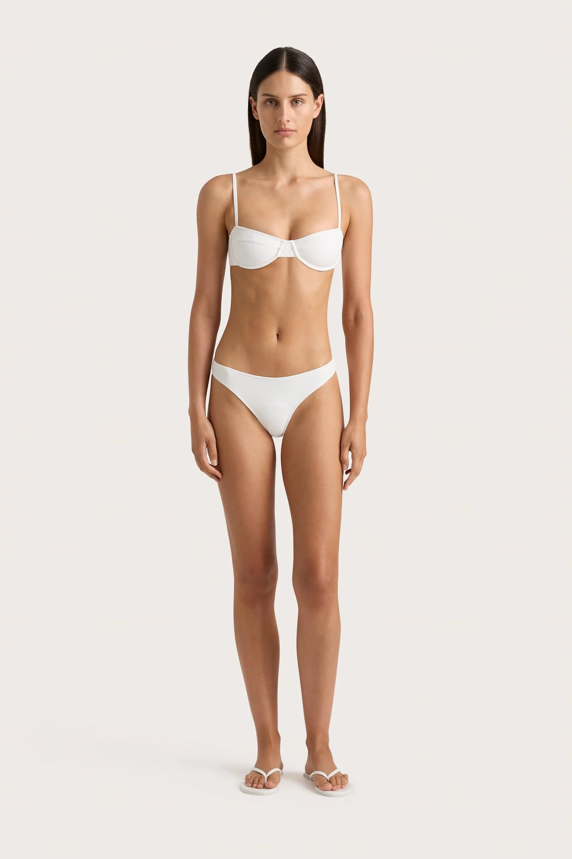 Farrah Bikini Top White, M / White | Faithfull (AU)