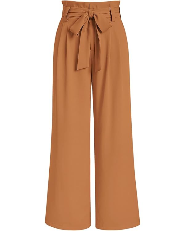 LILLUSORY Wide Leg Dress Pants Women's Paperbag High Waisted Business Casual Trousers with Remova... | Amazon (US)
