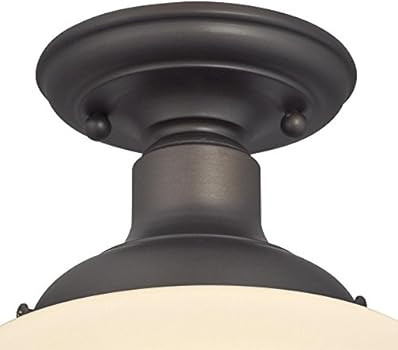 Westinghouse Lighting 6342200 Scholar One-Light Indoor Semi-Flush Ceiling Fixture, Oil Rubbed Bro... | Amazon (US)