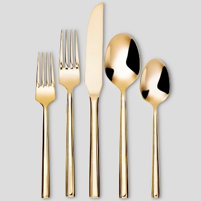 Izon Mirror 5pc Silverware Set Gold - Project 62™ | Target