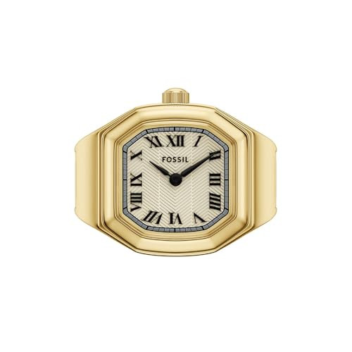 Fossil Women's Watch Ring, Quartz Stainless Steel Two-Hand Ring Watch for Women | Amazon (US)