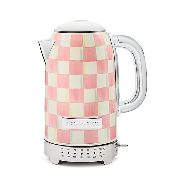 MacKenzie-Childs Rosy Check Electric Kettle | MacKenzie-Childs