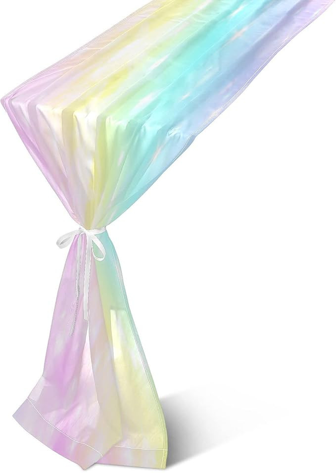 Fantasy Pastel Rainbow Chiffon Table Runner 10FT Galaxy Unicorn Glitter Gauze Wedding Table Runne... | Amazon (US)