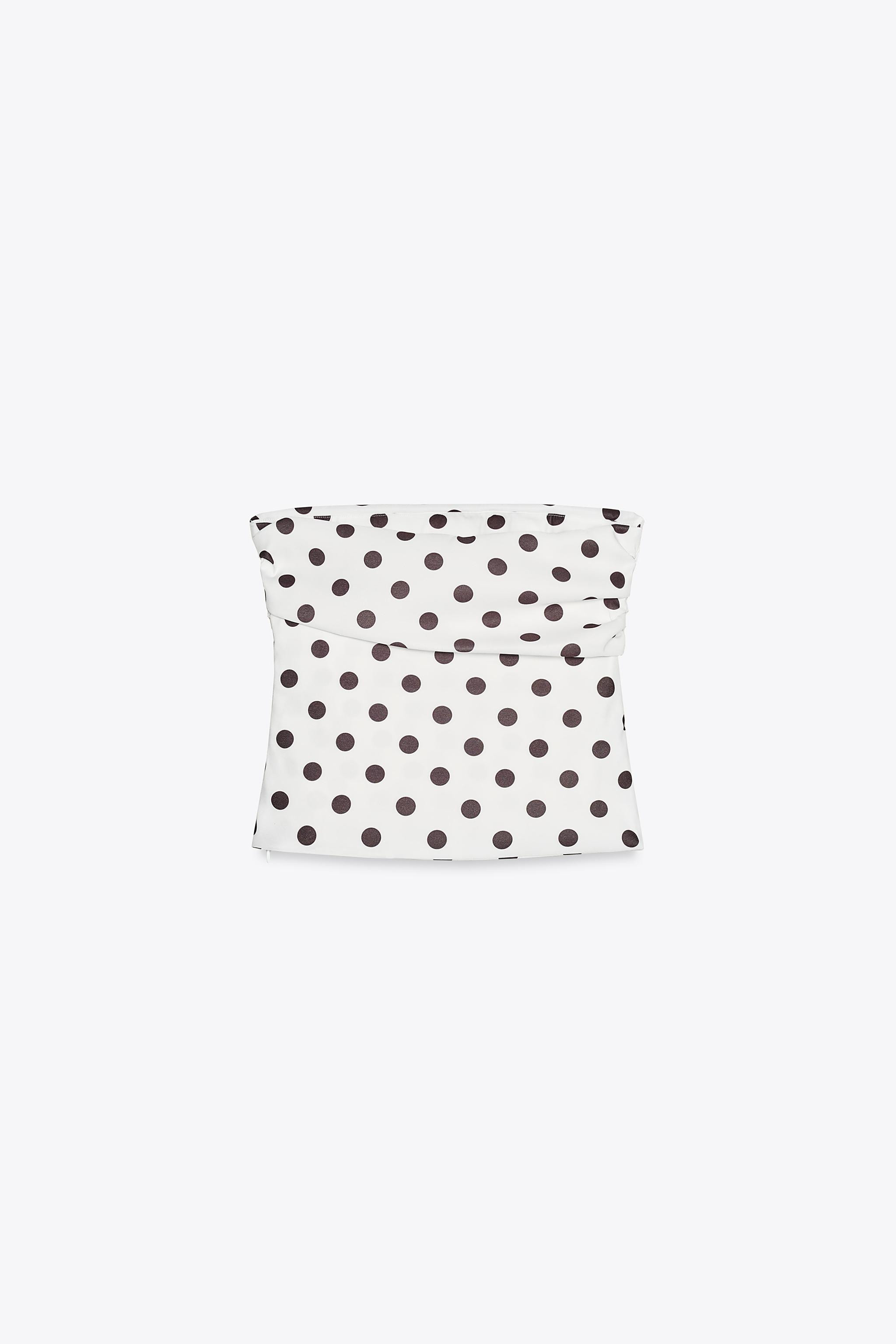POLKA DOT BANDEAU TOP | Zara US
