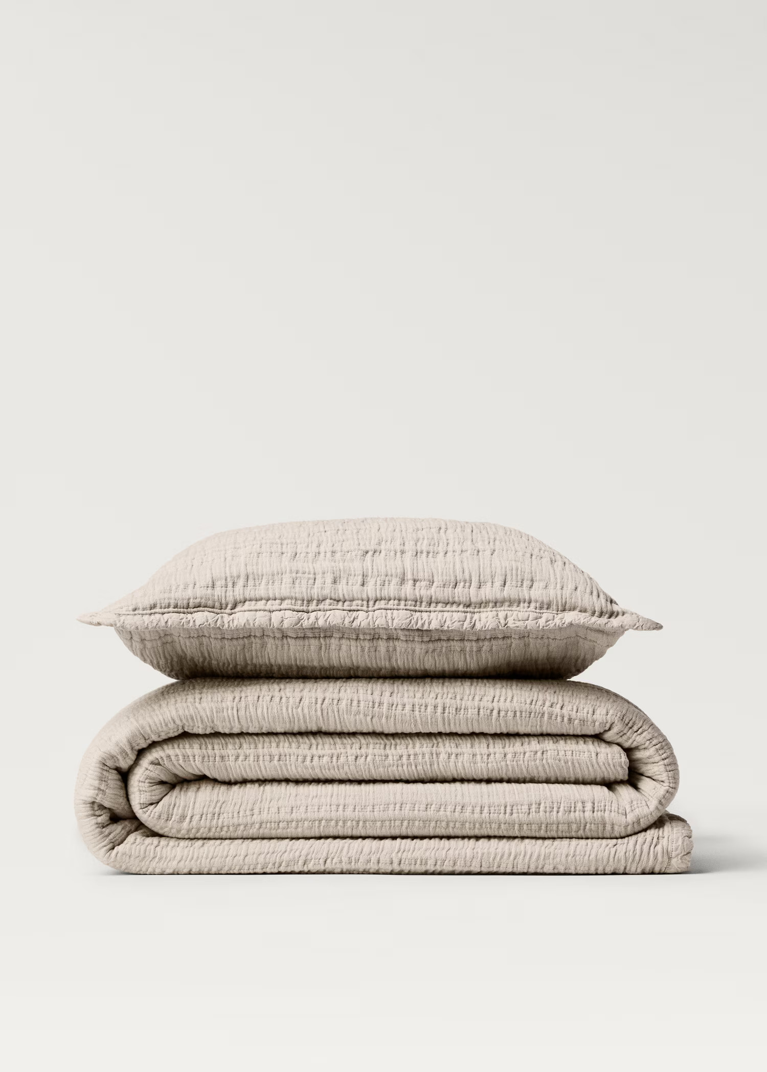 Couvre-lit coton jacquard à rayures lit 130/150 cm - Home | MANGO France métropolitaine | Mango EU