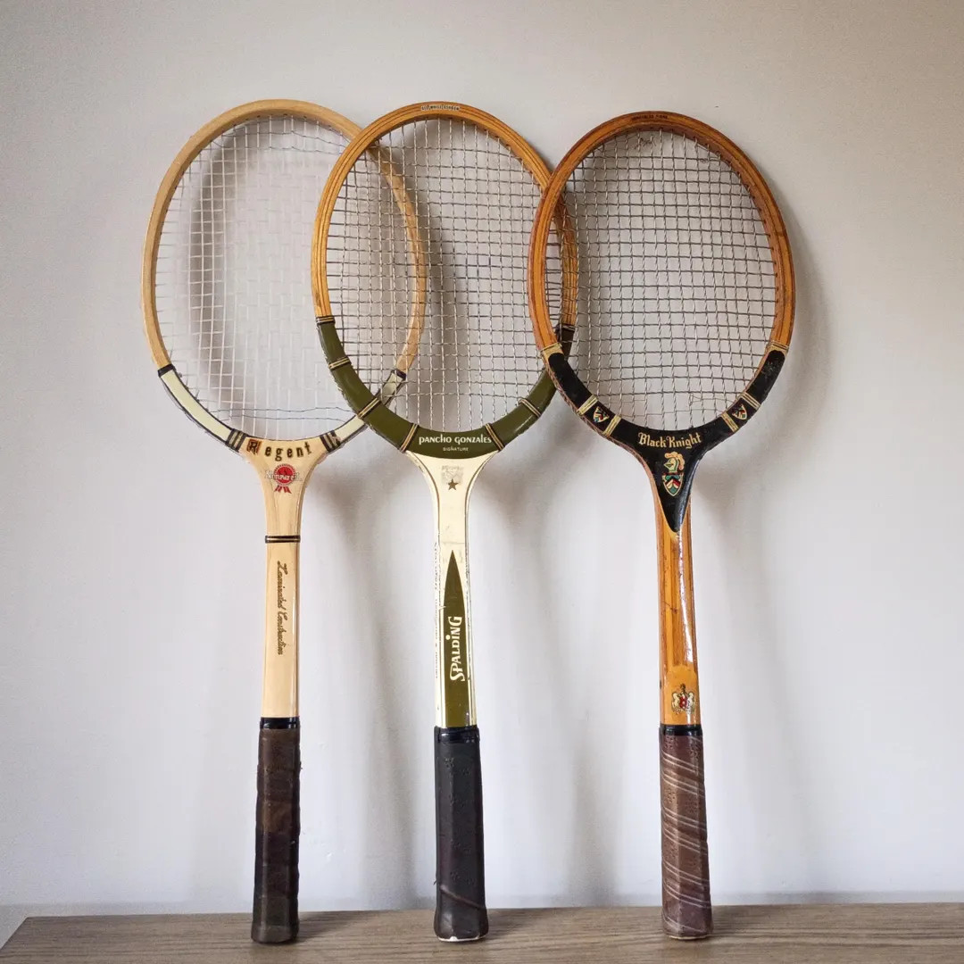 Vintage Old Wood Tennis Racquet Gift for Dad, Black White Wooden Racket, Spalding Wilson Racket, ... | Etsy (US)