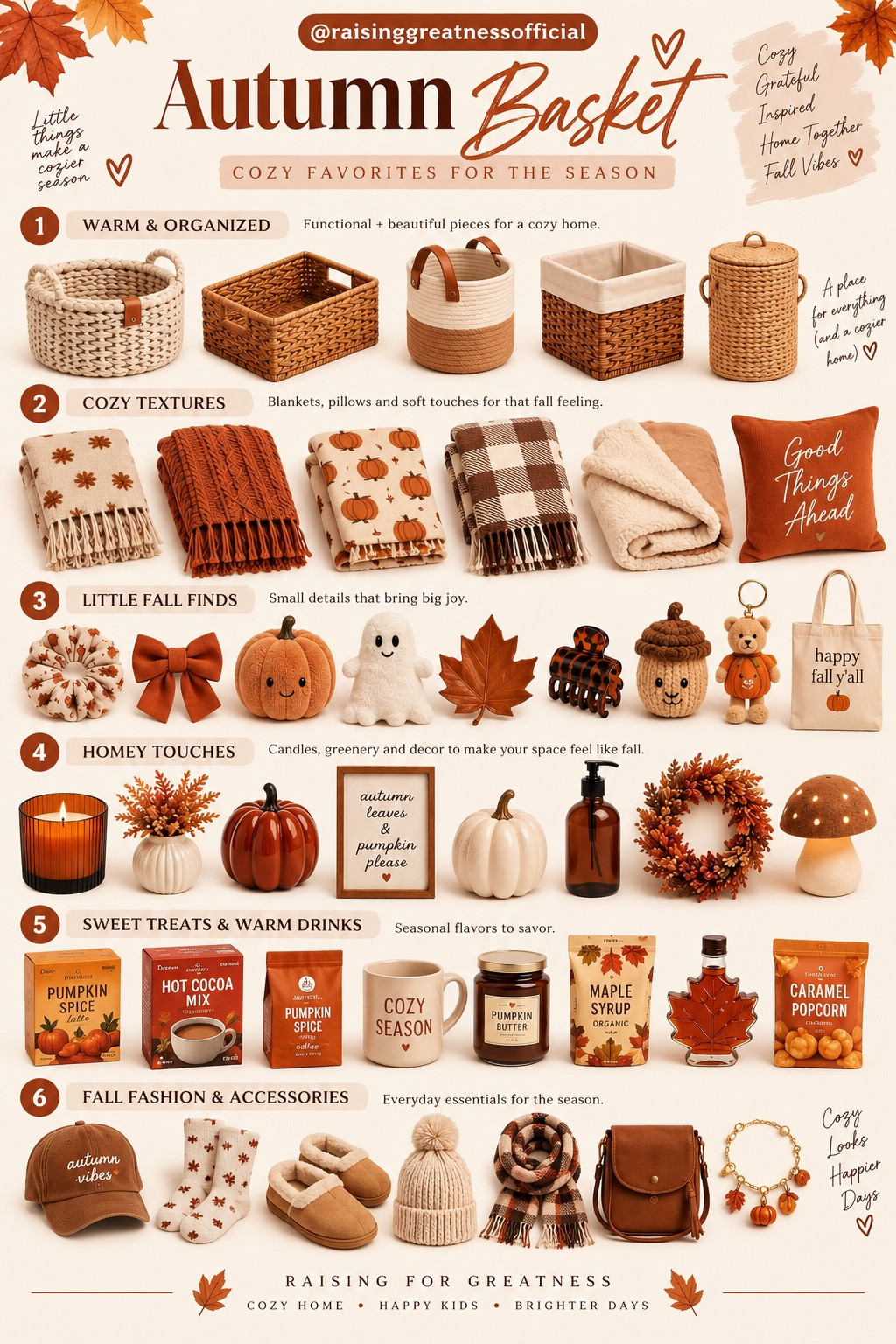 Bring all the cozy autumn vibes home with this **Autumn Basket** of seasonal favorites! 🍂 From woven baskets, soft blankets, fall pillows, pumpkins, candles, and warm home accents to pumpkin spice treats, cozy mugs, fuzzy slippers, beanies, scarves, and cute fall accessories, these finds are perfect for making your home and everyday life feel a little cozier this season. Save this for your next fall shopping trip and enjoy all the little things that make autumn feel extra special! 🤎 #AutumnFavorites #FallMustHaves #CozyFall #FallAmazonFinds #RaisingGreatness

#LTKHome #LTKSaleAlert #LTKSeasonal