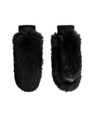 Bella Faux Fur & Leather Mittens | Bloomingdale's (US)