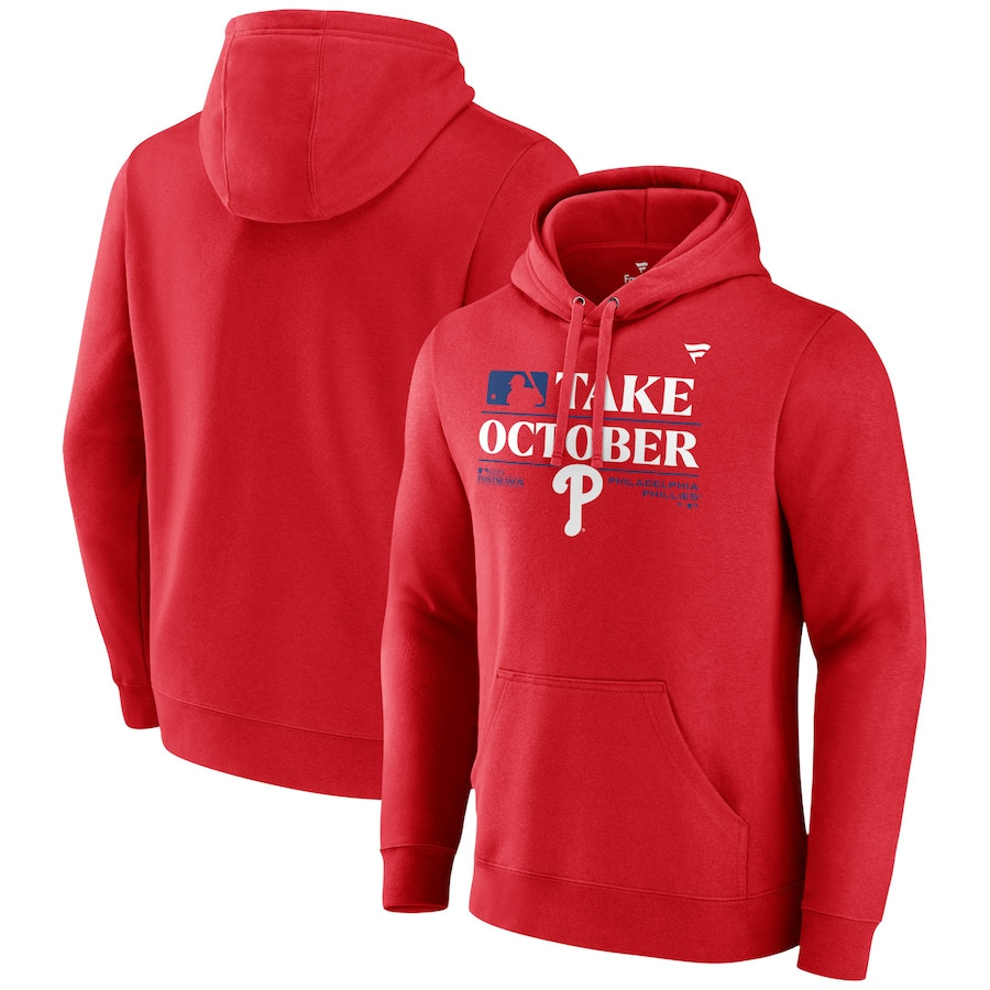 Philadelphia Phillies Fanatics Branded 2023 Postseason Locker Room Pullover Hoodie - Red | Fanatics