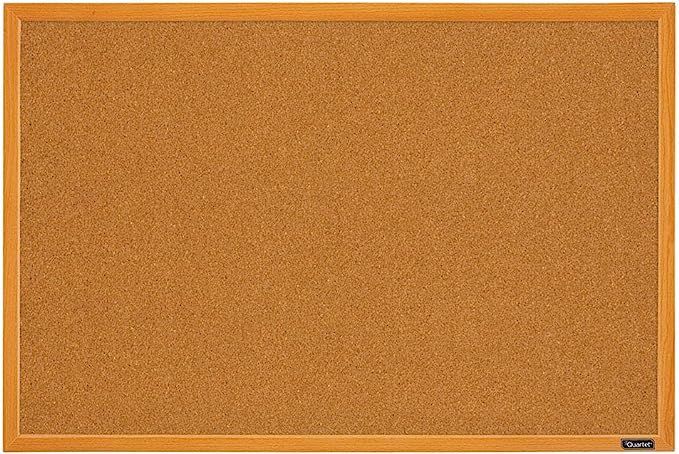 Quartet Corkboard, Framed Bulletin Board, 2' x 3' Cork Board, Oak Wood Finish Frame (MWDB2436-ECR... | Amazon (US)