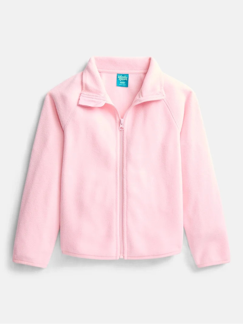 Wonder Nation Girls Microfleece Full Zip Jacket, Sizes 4-18 & Plus | Walmart (US)