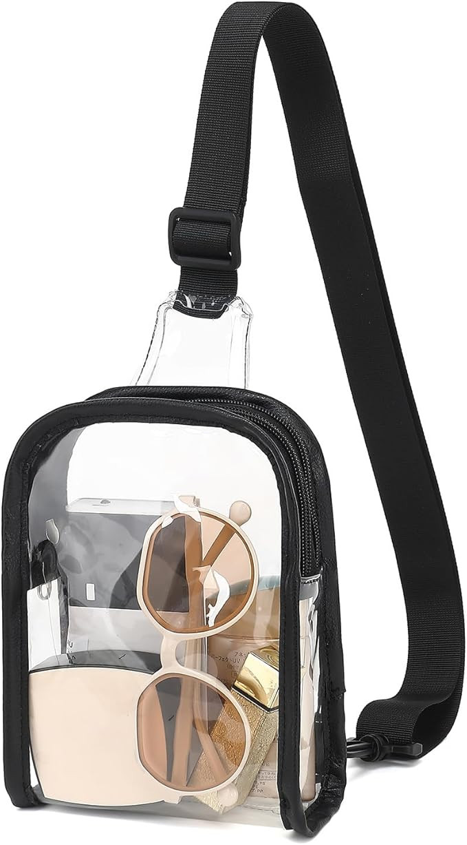 LOXOMU Clear Sling Bag, Clear Crossbody Fanny Pack for Women, Small Clear Purse Stadium Approved ... | Amazon (US)