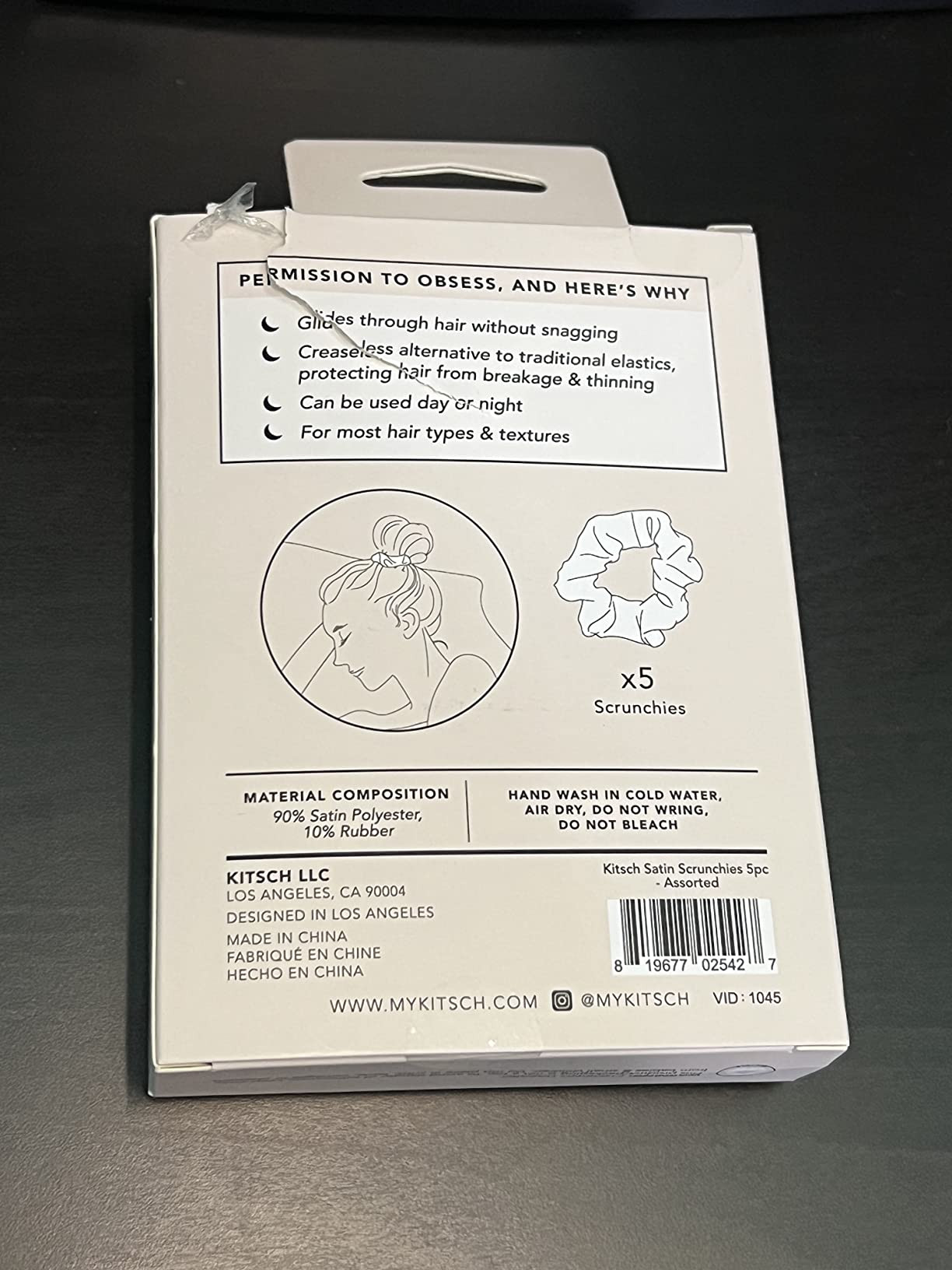 Kitsch Satin Hair Scrunchies - Softer Than Silk Scrunchies for Girls & Stylish Satin Hair Ties fo... | Amazon (US)