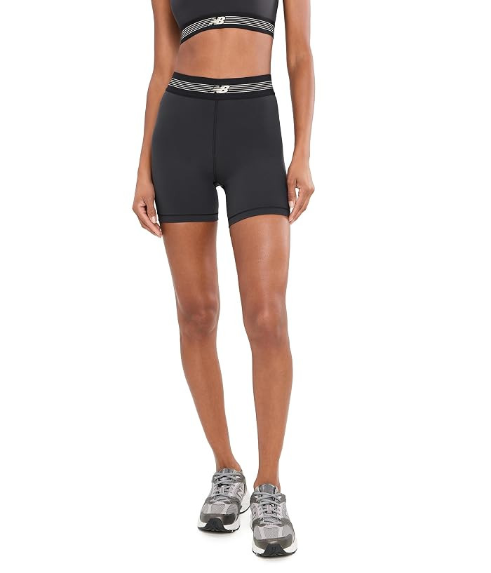 New Balance 5 AC Fitted Shorts Women's Shorts Black: LG 5, Polyester/Spandex | Zappos.com