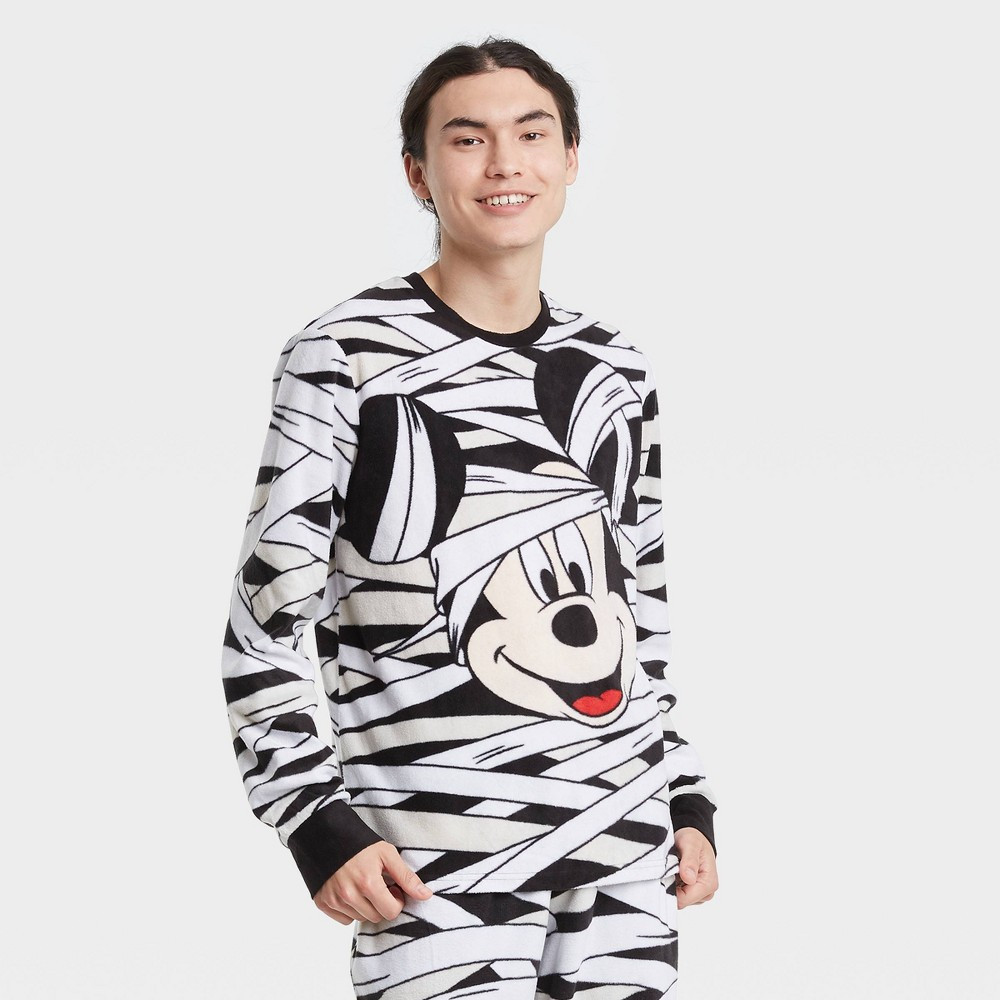 Men's Mickey Mouse Mummy 2pc Matching Family Pajama Set - White M | Target