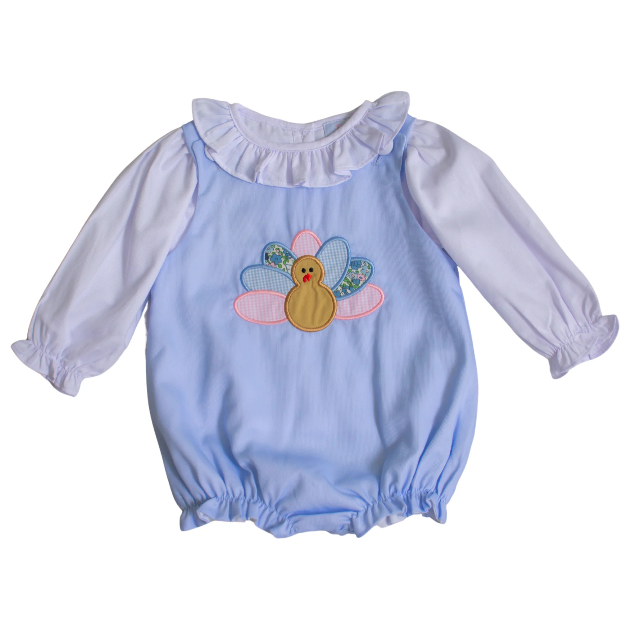 Tallulah Applique Turkey Shirt and Corduroy Bubble Set | Lillie & Lilah