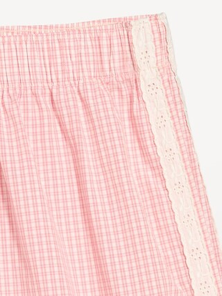 Eyelet-Trim Boxer Pajama Shorts | Old Navy (US)