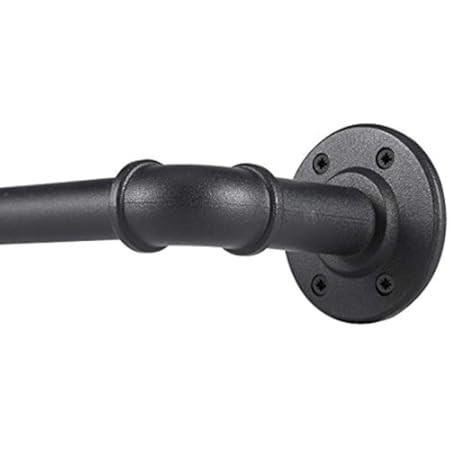 Kenney Adler Indoor/Outdoor Rust-Resistant Wrap Around Curtain Rod, 28-48", Black | Amazon (US)