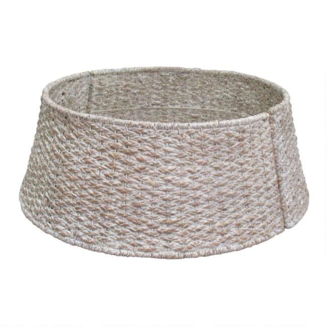 Whitewash Seagrass Tree Collar | World Market