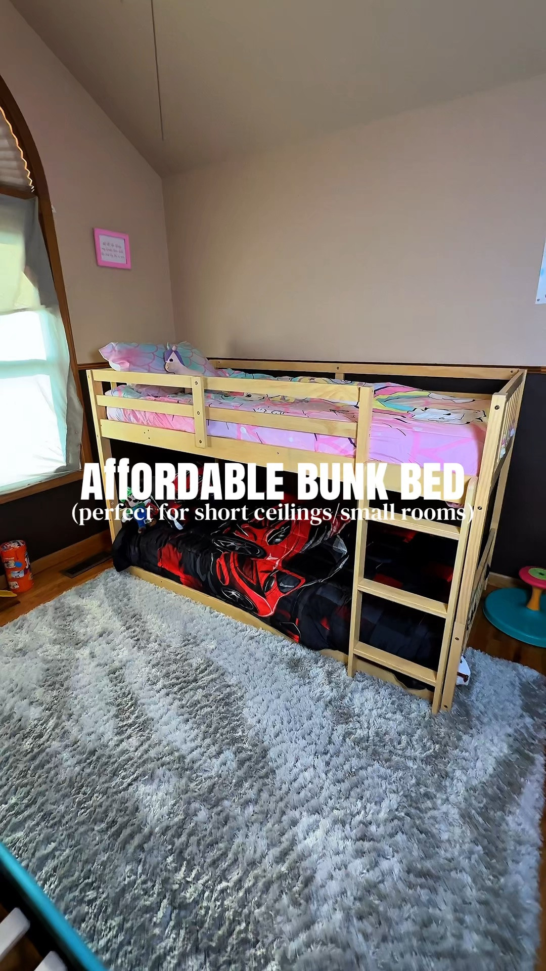 Affordable Low Bunk Bed for Small Rooms and Low Ceilings

#LTKKids #LTKHome