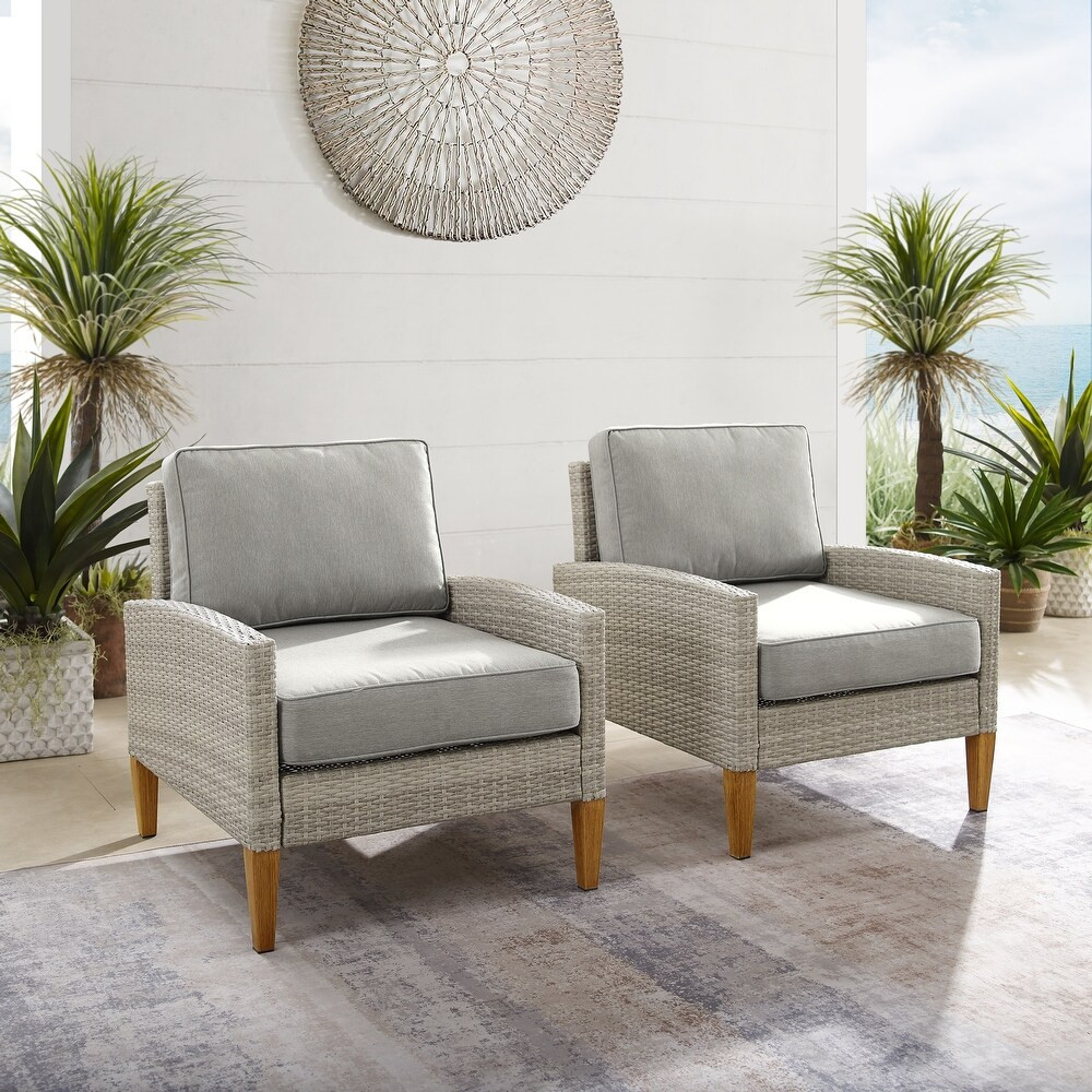 Capella Outdoor Wicker 2Pc Chair Set | Bed Bath & Beyond