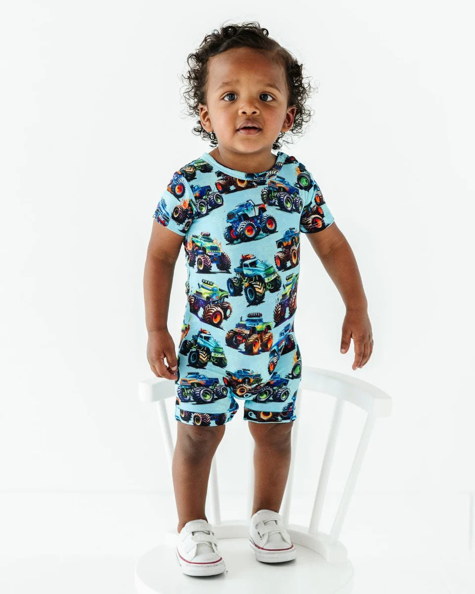 Trucks Are My Jam Shortie Romper | Bums & Roses