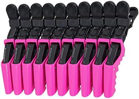F-BBKO 10pcs Salon Croc Hair Styling Clips-Sectioning Plastic Alligator Hair Clip For Thick Hair-... | Amazon (US)