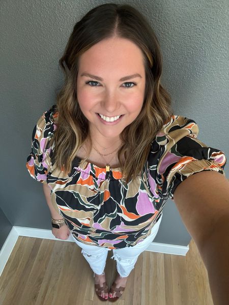 Feels like Spring is finally here and here to stay. I have these jeans in a few colors and cut the hem to be the perfect length with sandals. I paired it with this super cute patterned top that will be easy to pair with a lot in my closet. Easy outfit for lunch with a friend!

#LTKmidsize #LTKfindsunder50 #LTKstyletip