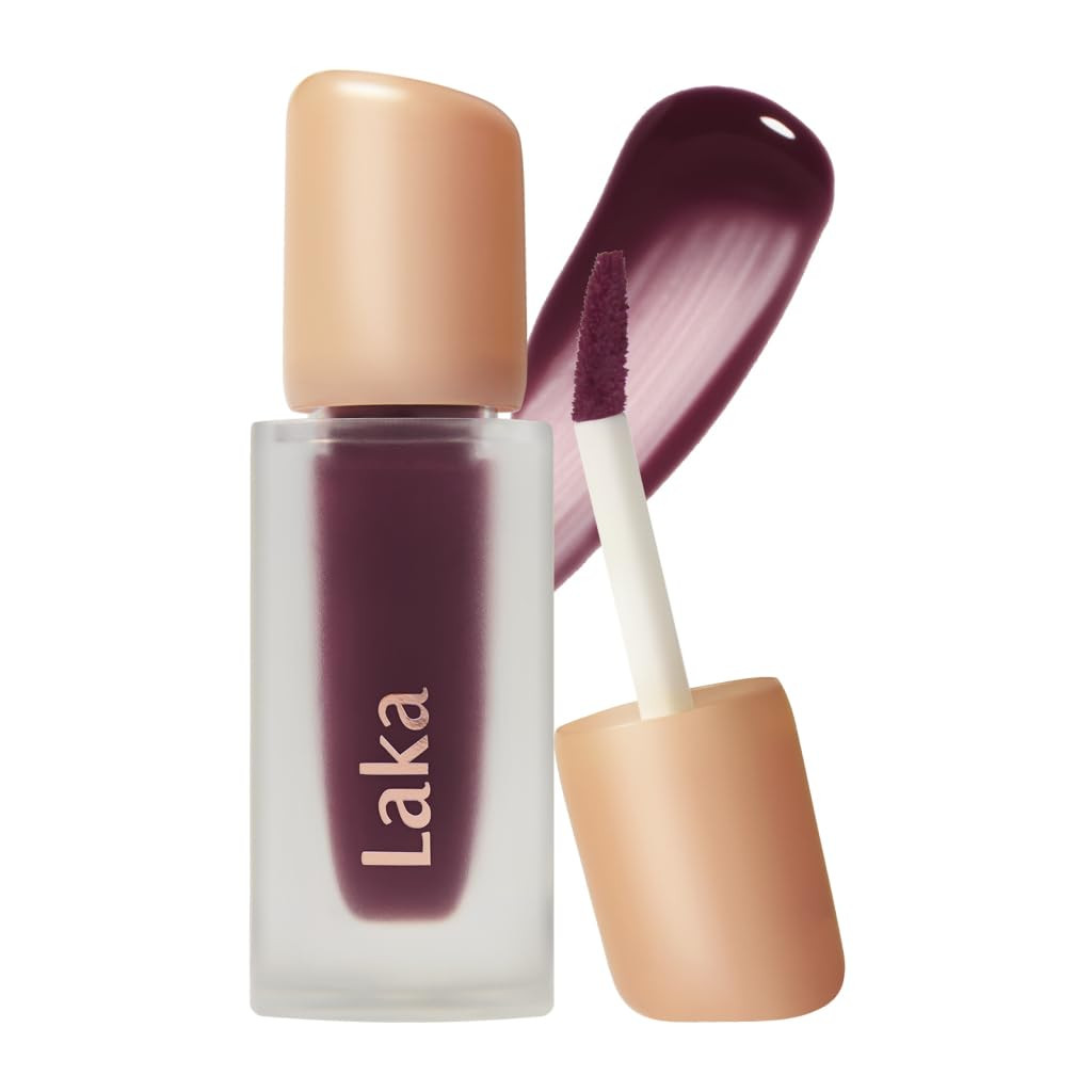Laka Fruity Glam Tint | Glowing Korean Lip Tint with Hydrating Lightweight Texture | Buildable Color, Non-Sticky High Shine Gloss | K-Beauty Korean Makeup | #123 Berry, 0.15oz | Amazon (US)