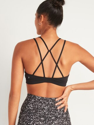 Light Support Strappy Sports Bra | Old Navy (US)
