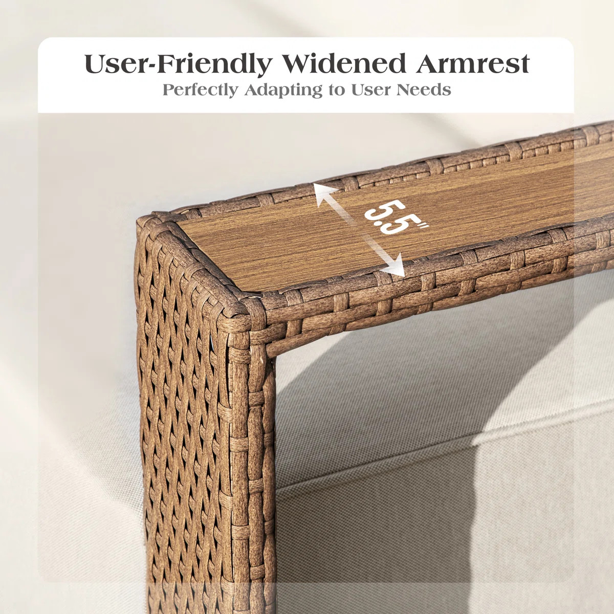 Wicker Patio Furniture Set U-Shaped With Two Ottomans Modular Outdoor Sectional Sofa, Thick Cushi... | Wayfair North America