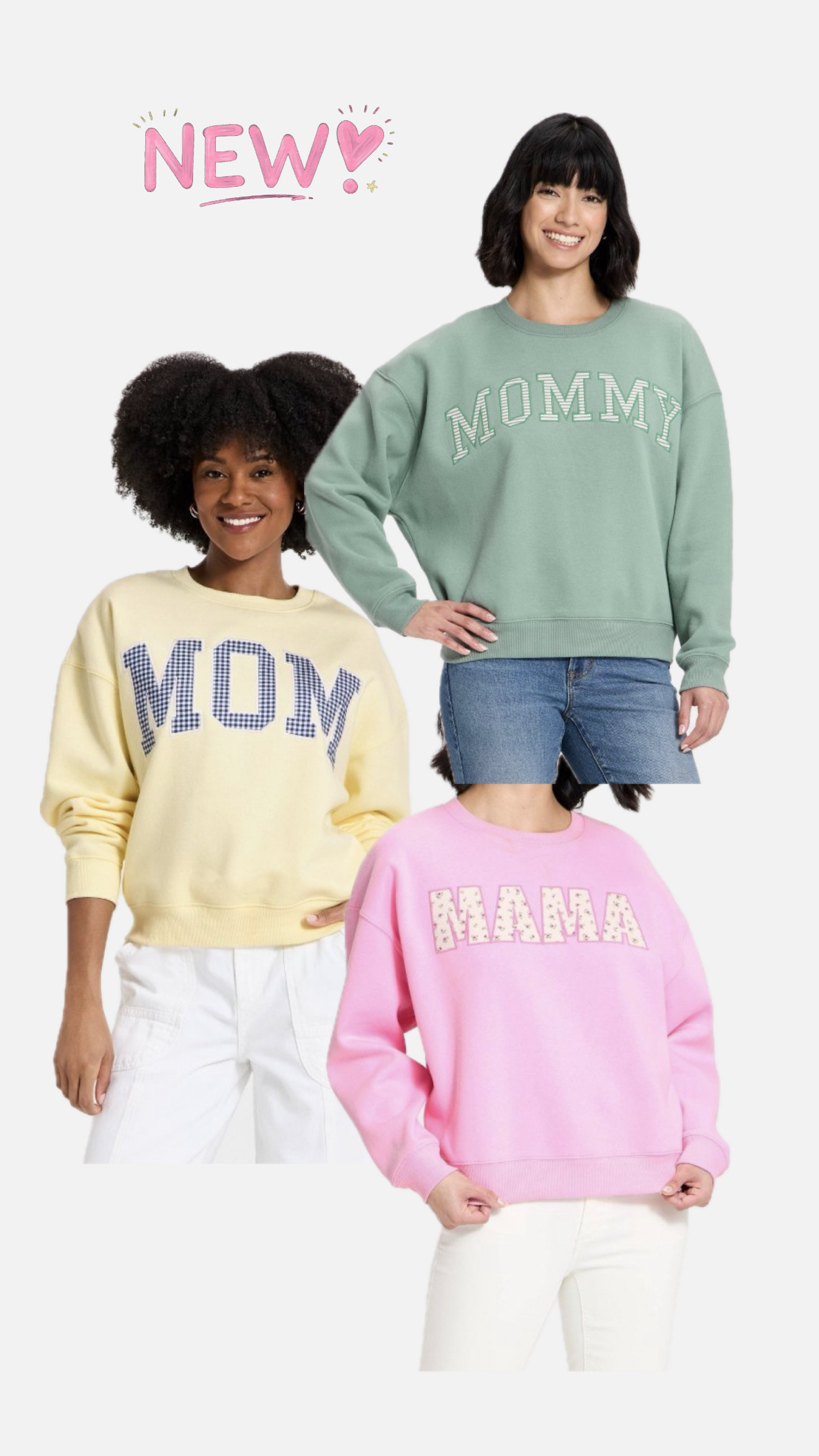 NEW Mother's Day sweatshirts from Target!! 💛

These crewnecks would make such a great addition to any Mother's Day gift!  🥰



spring outfits 2026, sweatshirt, holiday, loungewear, cozy, mommy, mom, mama, patches, madhappy, parke, summer, carla.bushey 

 #LTKmomlife #LTKSeasonal