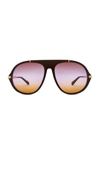 Aly Sunglasses in Burgundy, Gold, & Pink | Revolve Clothing (Global)