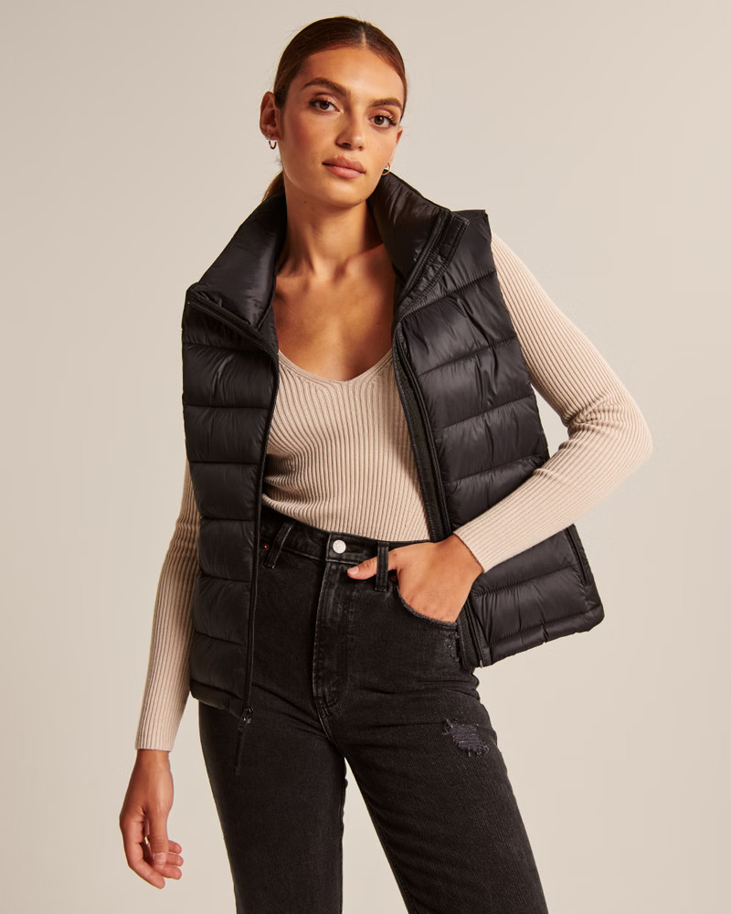 Women's Lightweight Packable Puffer Vest | Women's Coats & Jackets | Abercrombie.com | Abercrombie & Fitch (US)