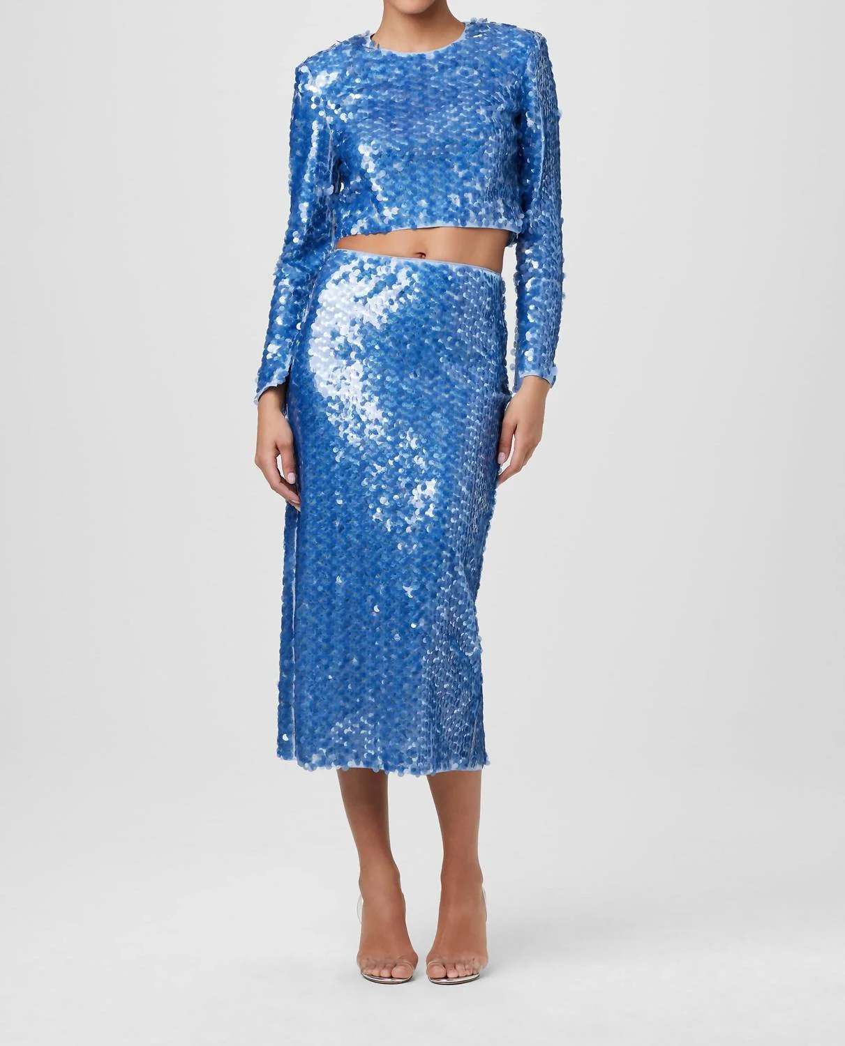 Leilani Pencil Skirt In Steel Blue | Shop Simon