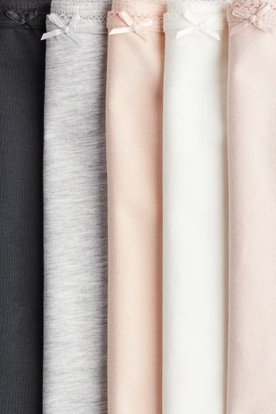 5-pack Jersey Tank Tops - Sleeveless - Regular length - Pink/white/gray - Kids | H&M US | H&M (US + CA)