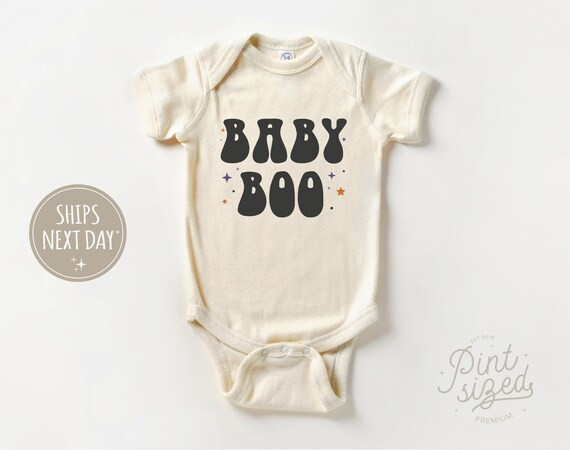 Baby Boo Halloween Onesie®  Cute Retro Bodysuit  Halloween - Etsy | Etsy (US)
