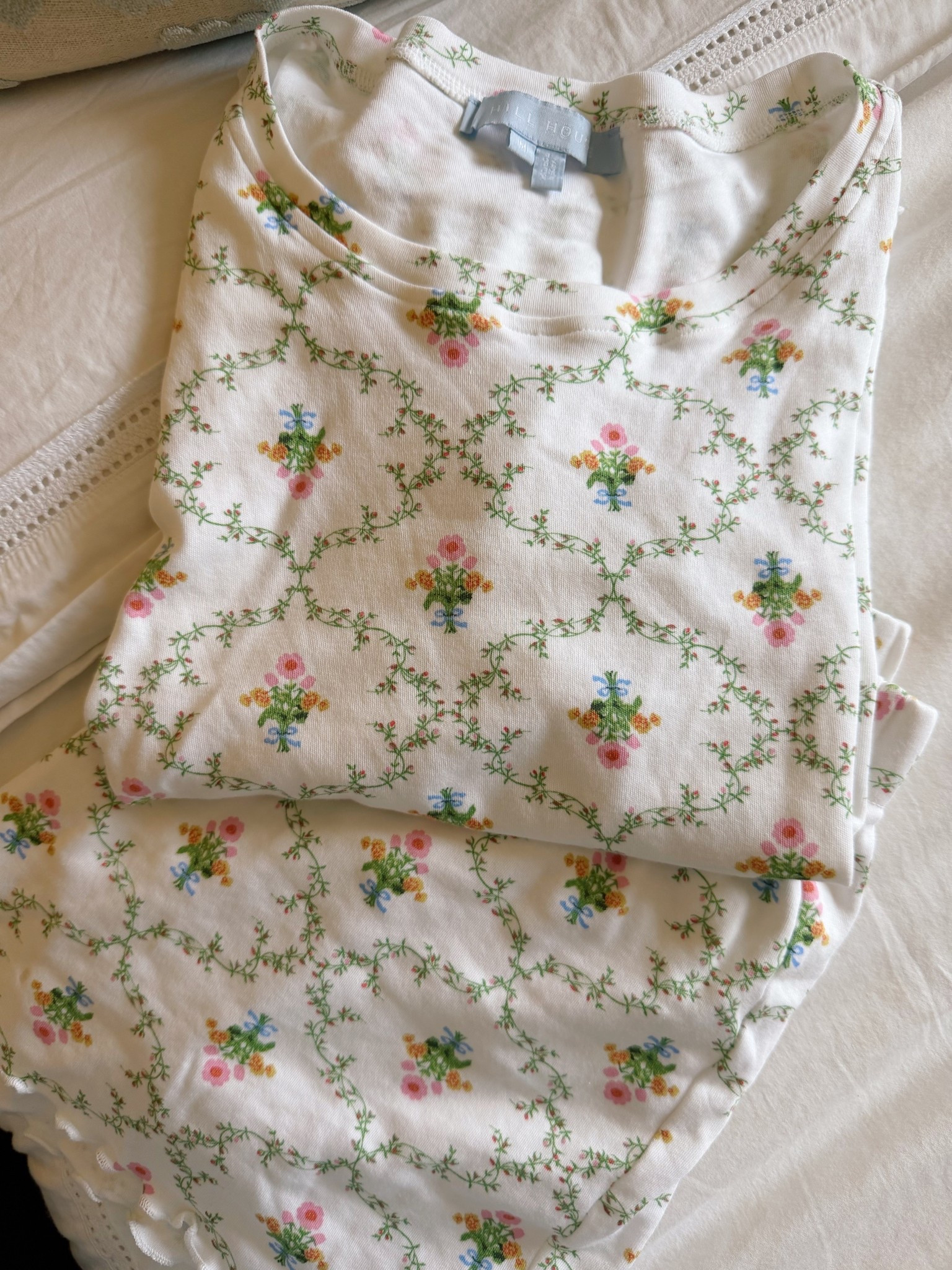The cutest pjs from Hill House! 🌸🎀
