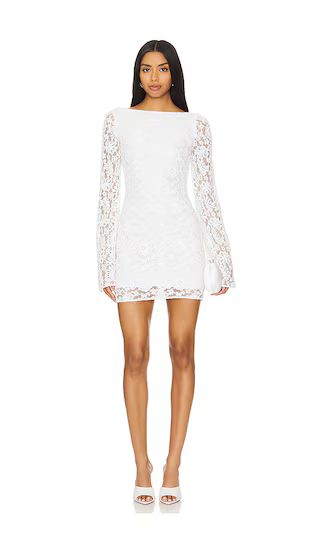 Eloise Embellished Mini Dress in White | Revolve Clothing (Global)