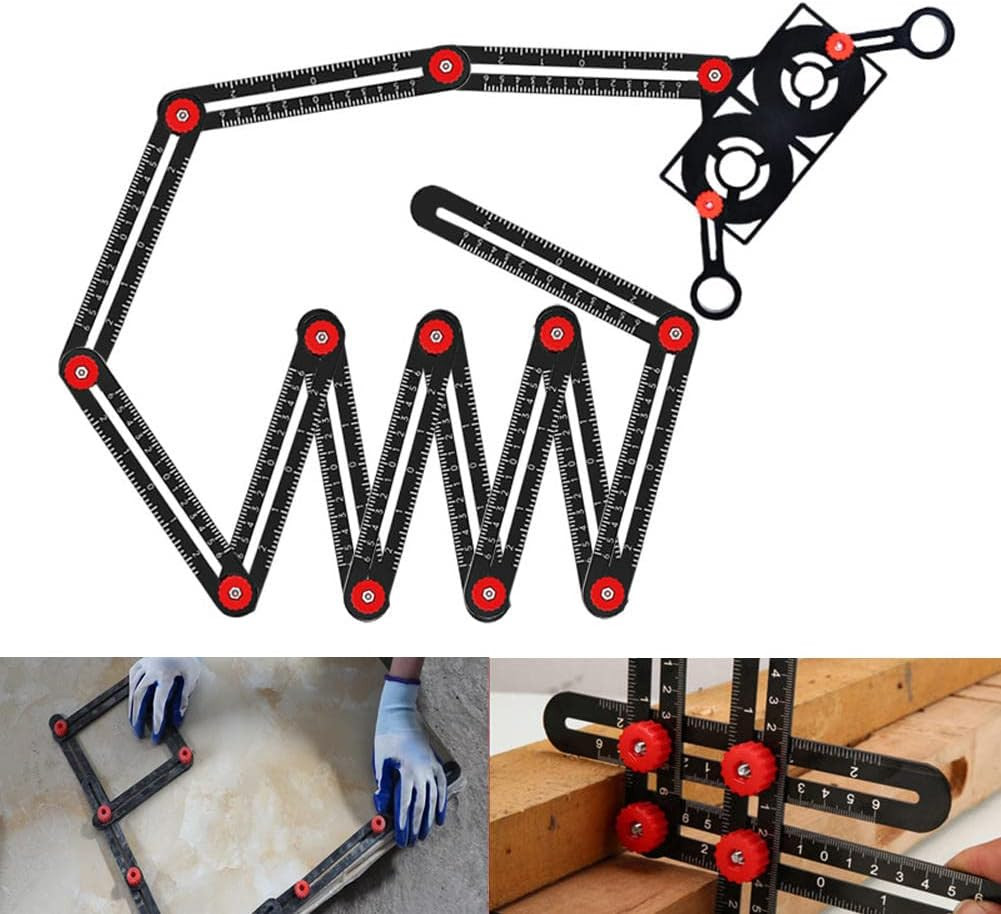 JINYISI Multi Angle Measuring Ruler, 6/9/12 fold Multi Angle Measuring Tool, Adjustable Angle Lay... | Amazon (US)