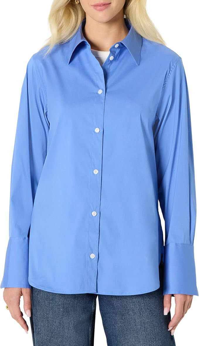 Amazon Essentials (Demi's Pick Women's Oversized-Fit Cotton Stretch Poplin Button-Down Dress Shir... | Amazon (US)
