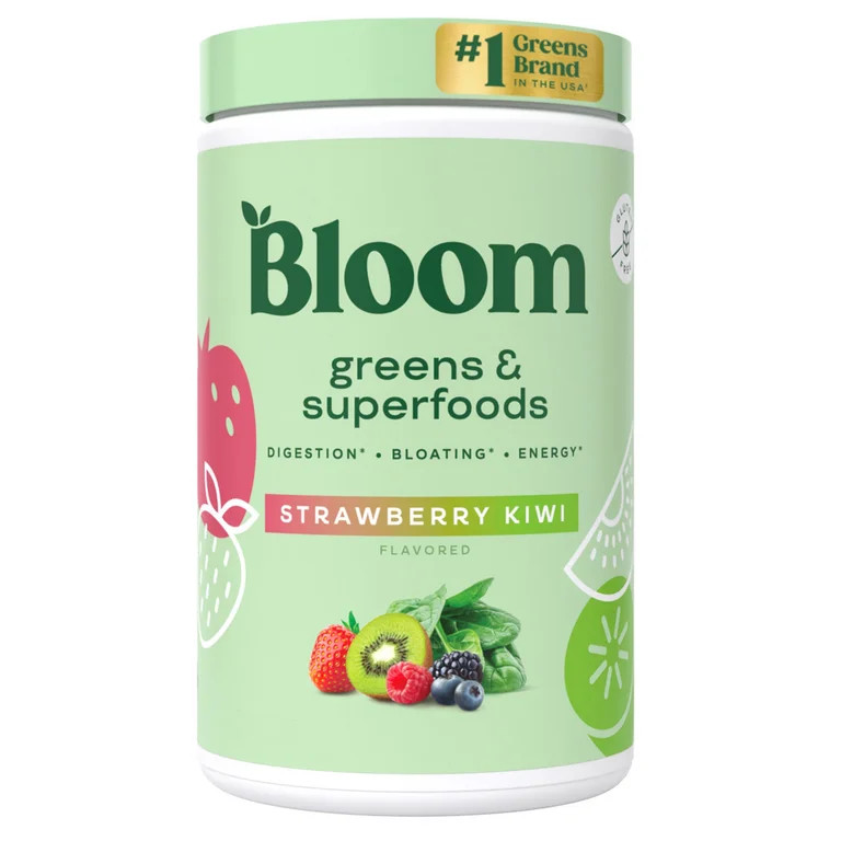 Bloom Nutrition Greens & Superfoods Powder, Strawberry Kiwi, 25 Servings | Walmart (US)